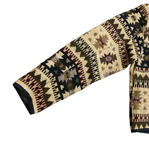 VTG 90s Tapestry Blazer Coat Womens M Button Up - Picture 6 of 10